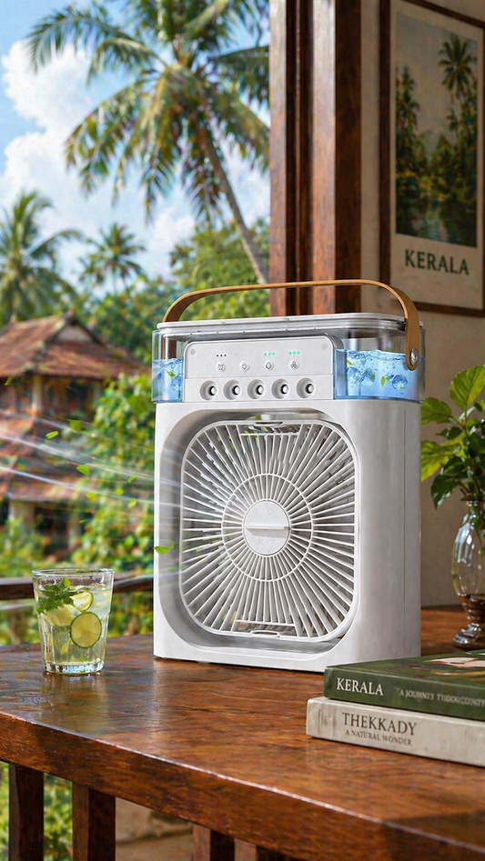 Portable Air Conditioner Fan 7 Color Changing Light (Big  1 Pc)