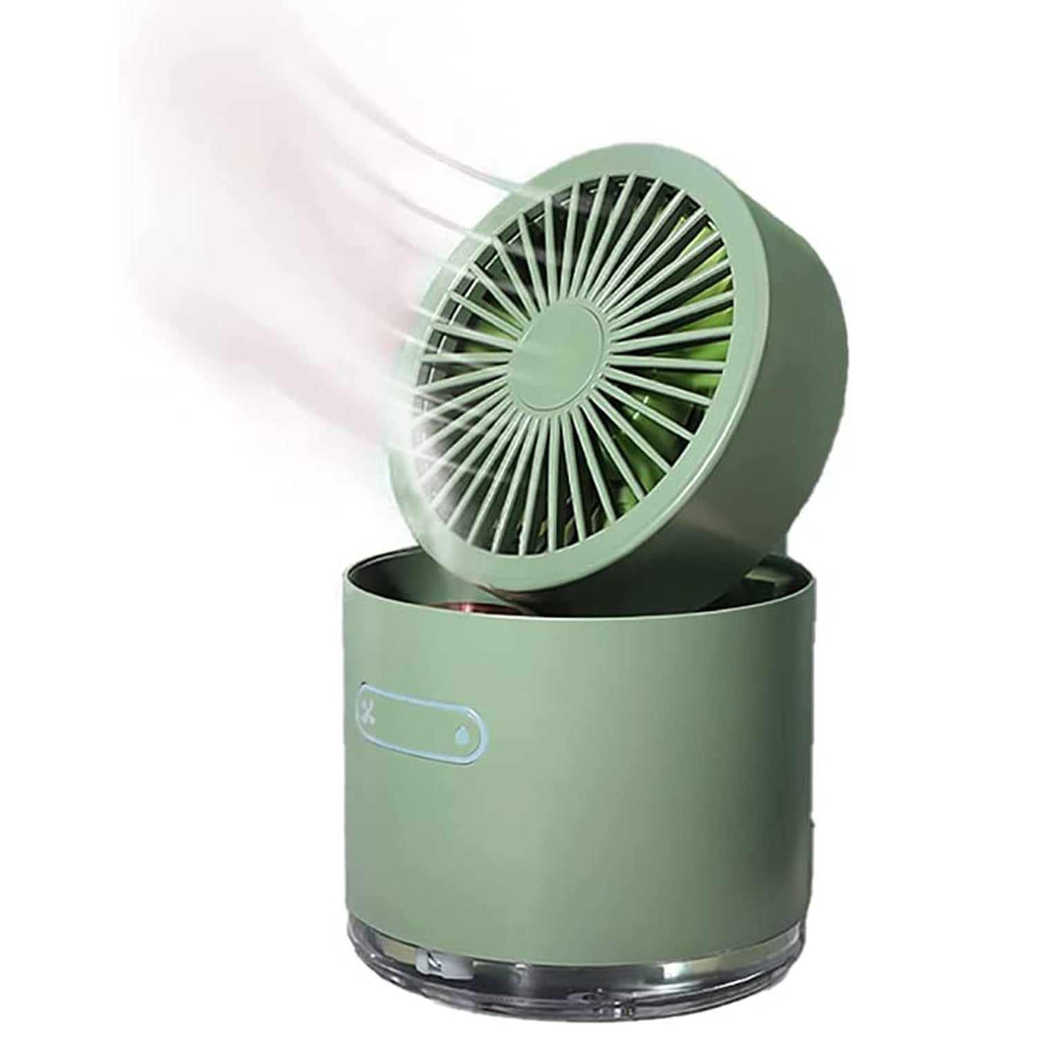 7615 Mini Desktop Cooling Fan Automatic Shaking Head Rotating Spray Humidifier Fan Water Cooling Small Fan Desktop Mini Air Conditioning Fan With Small Water Tank (Battery Not Include)